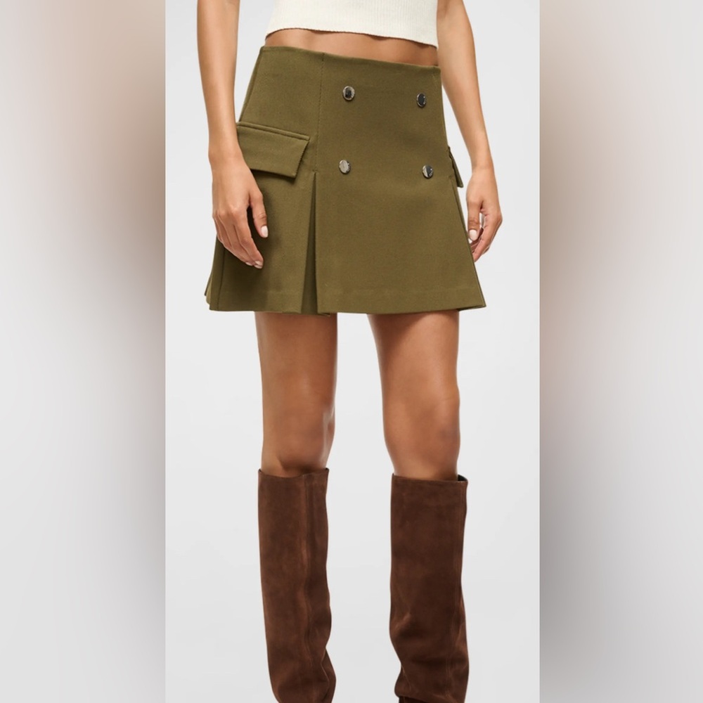 STAUD Olive Mini Skirt - Picture 2 of 6